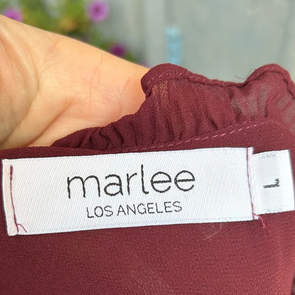 Marlee Bohemian  Ruffle Front Peplum Blouse, size Large - Picture 10 of 10